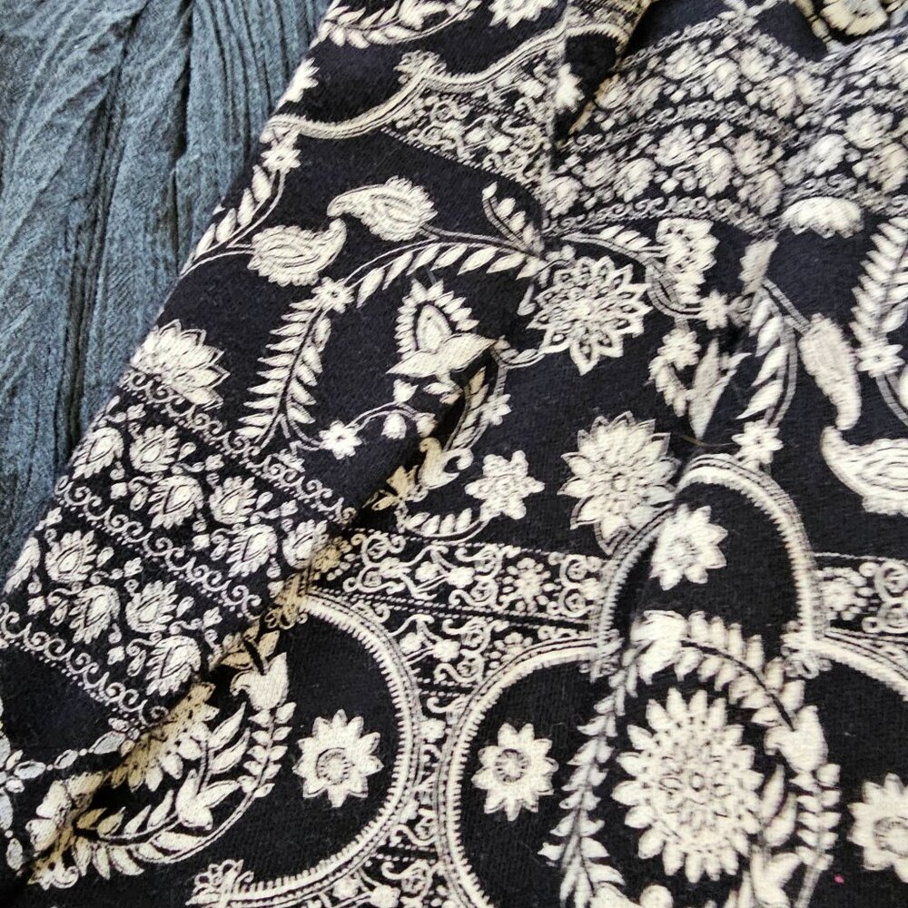 Free People Women's Blazer Jacket Flare Cardigan Black and White Floral size S - Picture 8 of 13